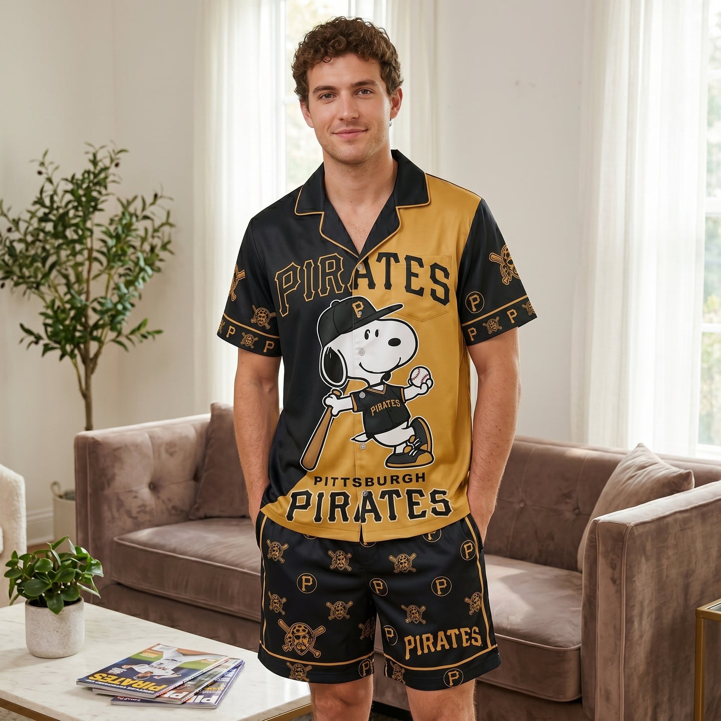 SHORT-SLEEVE PAJAMAS SET FOR SPORT FAN