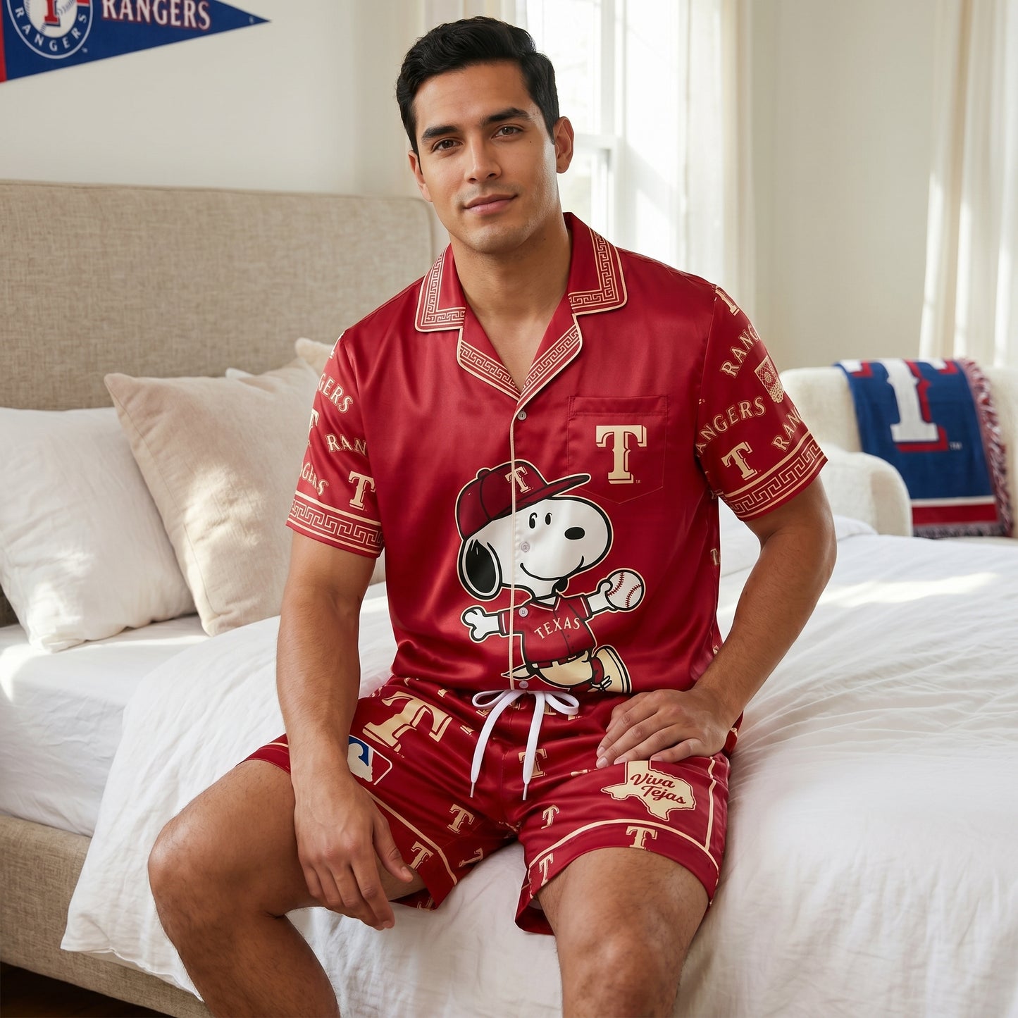 SHORT-SLEEVE PAJAMAS SET FOR SPORT FAN