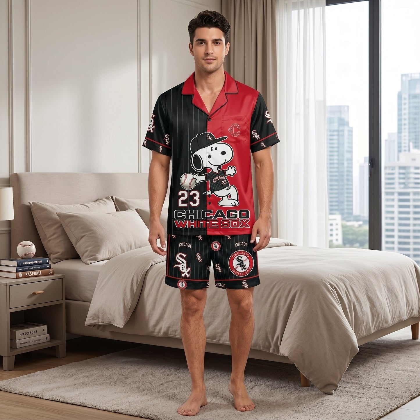 SHORT-SLEEVE PAJAMAS SET FOR SPORT FAN