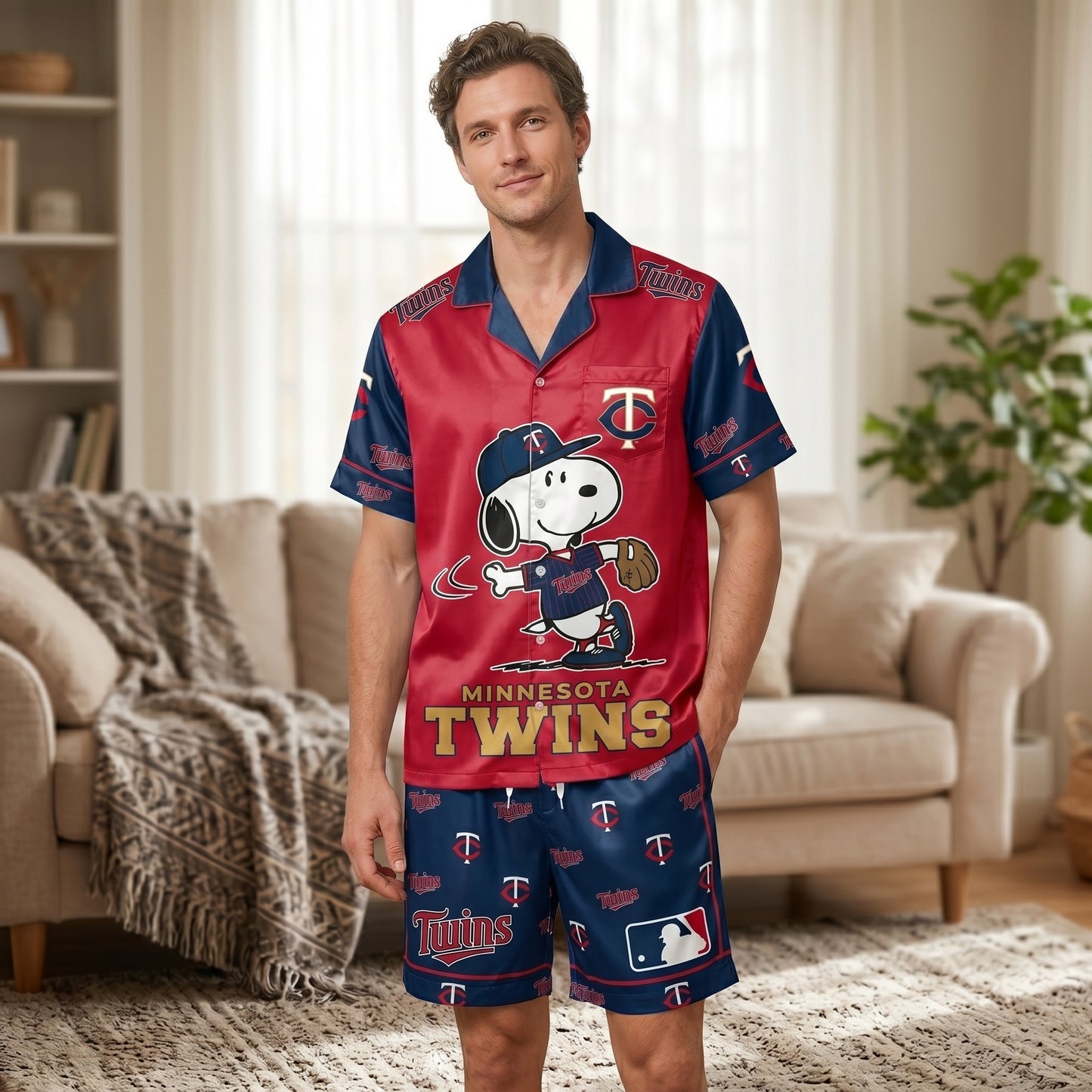 SHORT-SLEEVE PAJAMAS SET FOR SPORT FAN