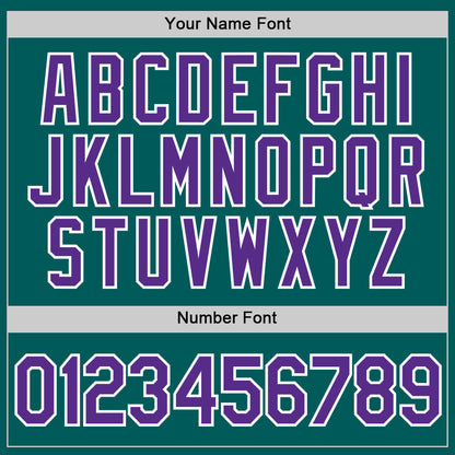 Custom Teal Purple-White Performance T-Shirt