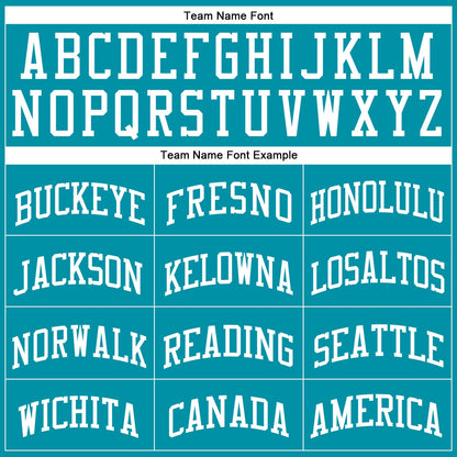 Custom Teal White Authentic Throwback Basketball Jersey