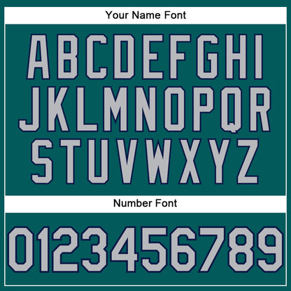 Custom Teal Gray-Navy Performance T-Shirt