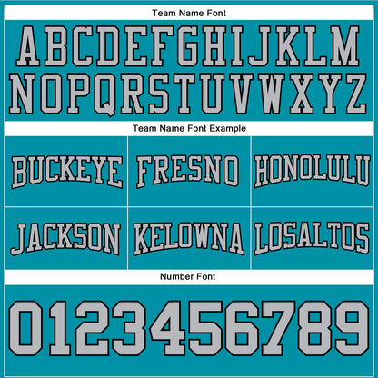 Custom Stitched Teal Gray-Black Football Pullover Sweatshirt Hoodie