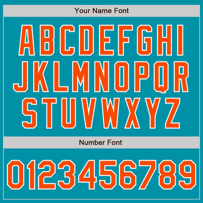 Custom Stitched Teal Orange-White Baseball Pullover Sweatshirt Hoodie