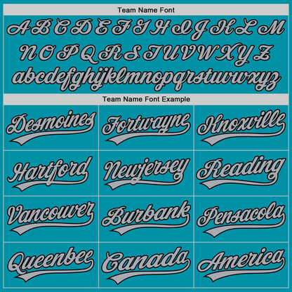 Custom Stitched Teal Gray-Black Baseball Pullover Sweatshirt Hoodie