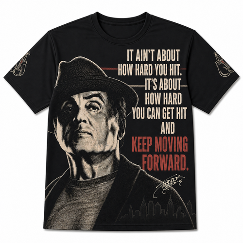 Keep Moving Forward – Vintage Fighter Graphic T-Shirt