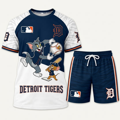 All USA Baseball Teams Inspired Fan Set, Graphic T-Shirt And Shorts Combo Outfit