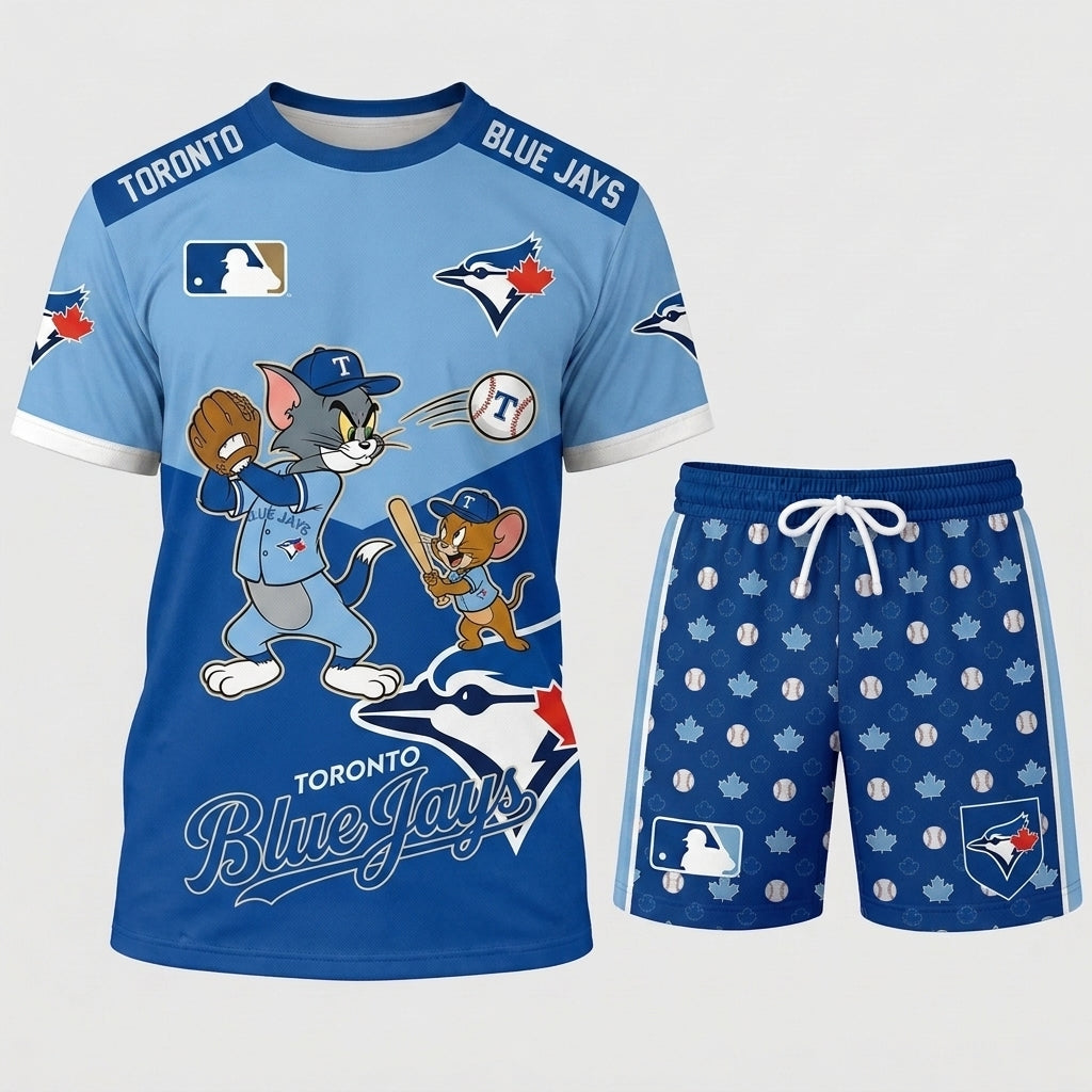 All USA Baseball Teams Inspired Fan Set, Graphic T-Shirt And Shorts Combo Outfit