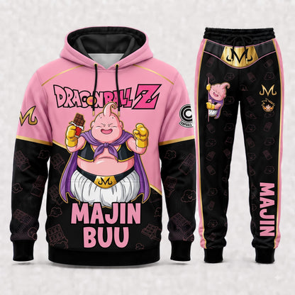Majin Buu Hoodie & Sweatpants Tracksuit Set — Dragon Ball Z Inspired - Custom Fan Apparel Image 1