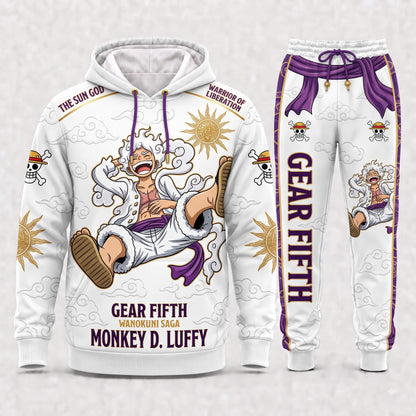 Monkey D. Luffy Hoodie & Sweatpants Tracksuit Set — One Piece Inspired - Custom Fan Apparel Image 4