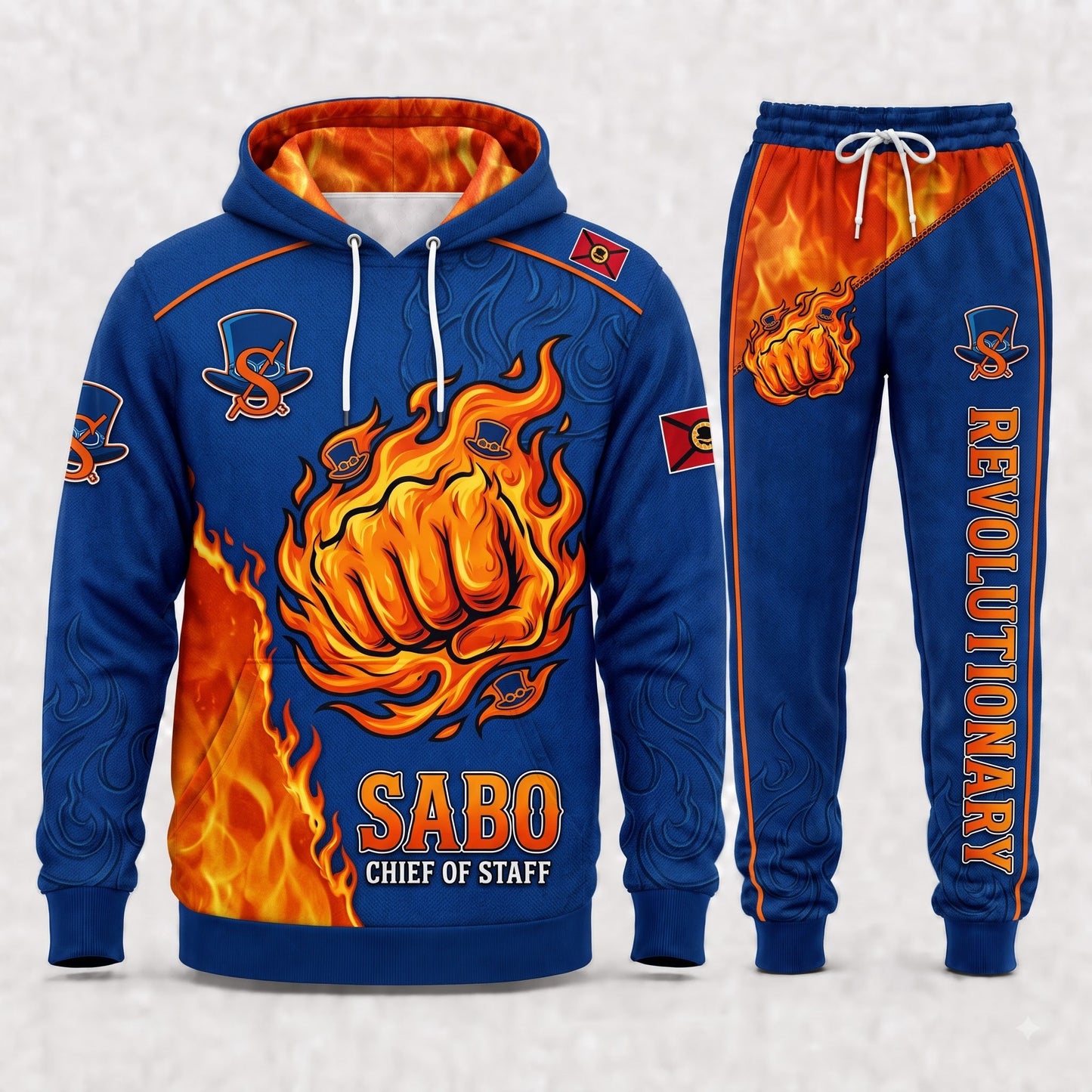 Sabo Hoodie & Sweatpants Tracksuit Set — One Piece Inspired - Custom Fan Apparel Image 2