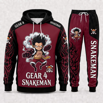Monkey D. Luffy Hoodie & Sweatpants Tracksuit Set — One Piece Inspired - Custom Fan Apparel Image 3