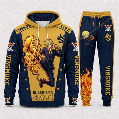 Vinsmoke Sanji Hoodie & Sweatpants Tracksuit Set — One Piece Inspired - Custom Fan Apparel Image 5
