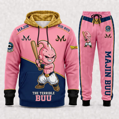 Majin Buu Hoodie & Sweatpants Tracksuit Set — Dragon Ball Z Inspired - Custom Fan Apparel Image 4