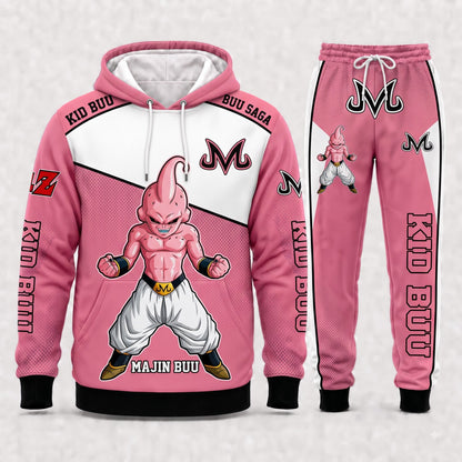 Majin Buu Hoodie & Sweatpants Tracksuit Set — Dragon Ball Z Inspired - Custom Fan Apparel Image 3