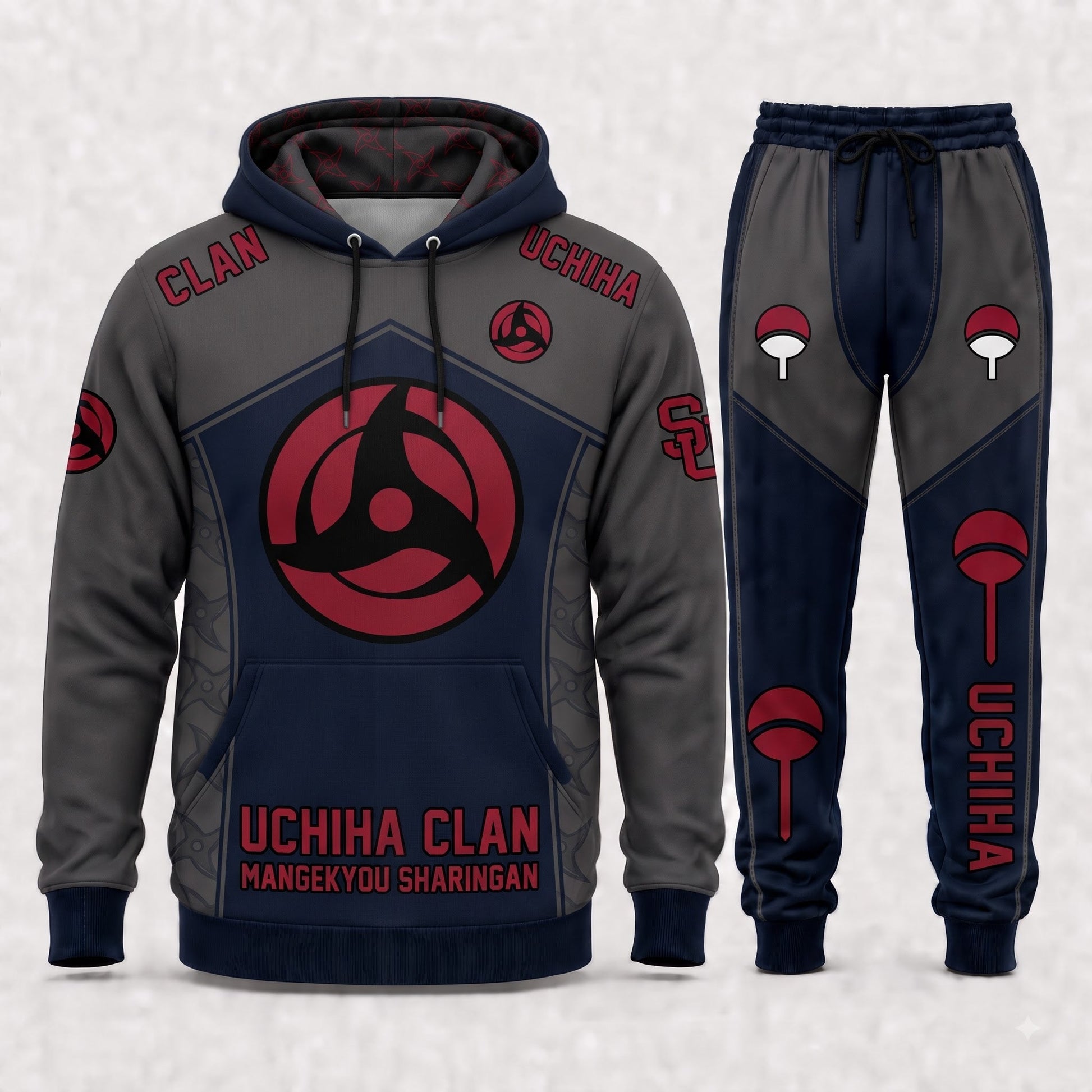 Akatsuki Clan Hoodie & Sweatpants Tracksuit Set — Naruto Shippuden Inspired - Custom Fan Apparel Image 2