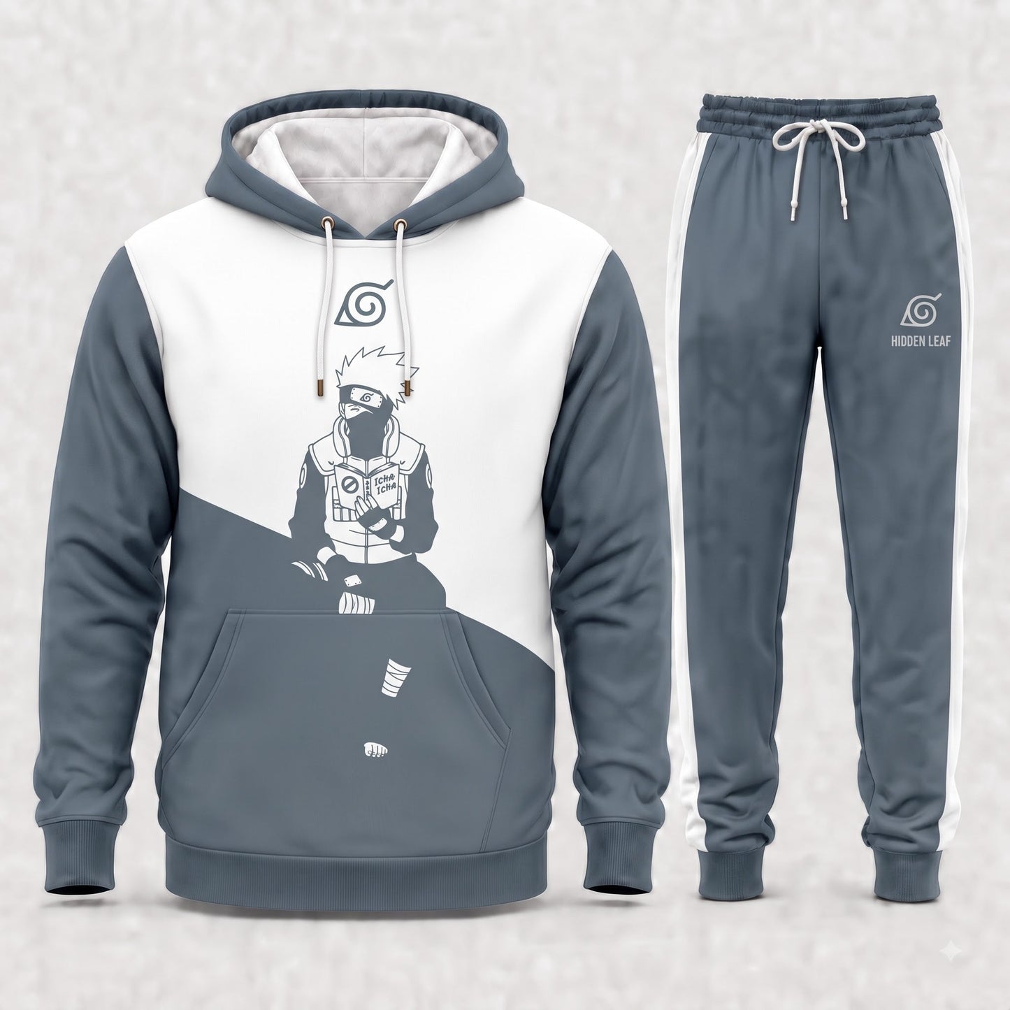 Hatake Kakashi Hoodie & Sweatpants Tracksuit Set — Naruto Shippuden Inspired - Custom Fan Apparel Image 7
