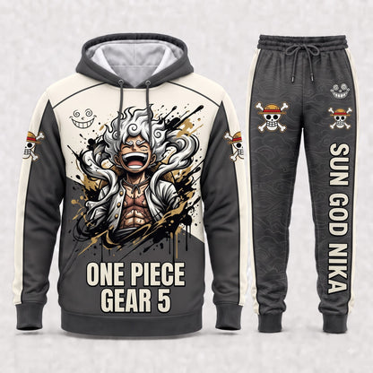 Monkey D. Luffy Hoodie & Sweatpants Tracksuit Set — One Piece Inspired - Custom Fan Apparel Image 1
