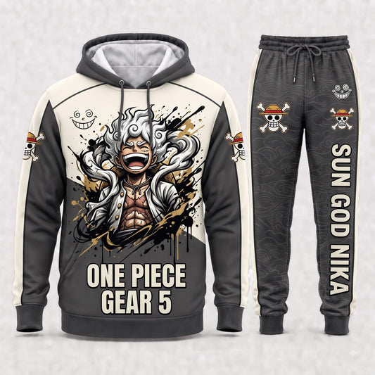 Monkey D. Luffy Hoodie & Sweatpants Tracksuit Set — One Piece Inspired - Custom Fan Apparel Image 1