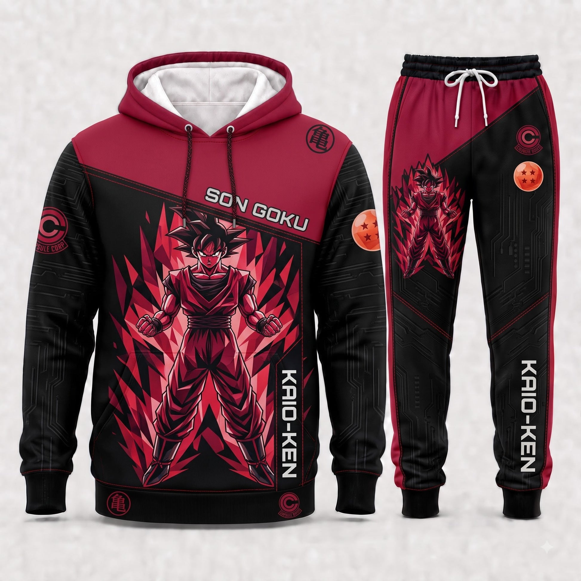 Son Goku Hoodie & Sweatpants Tracksuit Set — Dragon Ball Z Inspired - Custom Fan Apparel Image 3