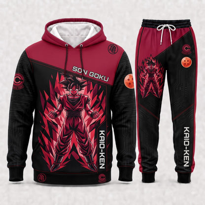 Son Goku Hoodie & Sweatpants Tracksuit Set — Dragon Ball Z Inspired - Custom Fan Apparel Image 3