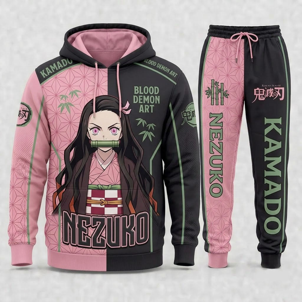 Limited Edition Demon Hunter Set | Anime Slayer Inspired Fan Hoodie & Sweatpants - Custom Fan Apparel Image 4