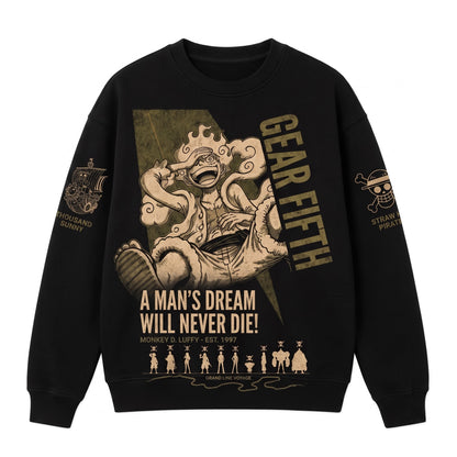 Anime Luffy Graphic Shirt, One Piece Inspired T-Shirt, Sweatshirt & Hoodie, Japanese Streetwear Fan Gift
