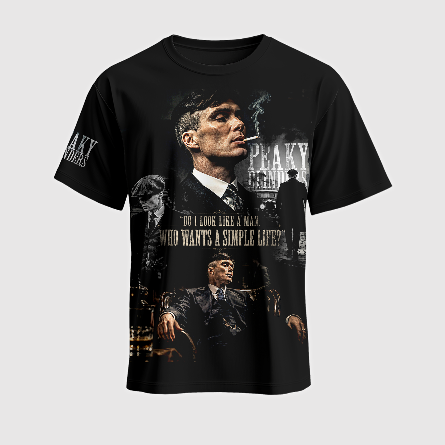 Peaky Blinders Inspired Apparel Collection — Black Gangster Graphic Hoodie, Zip Hoodie, Sweatshirt & T-Shirt
