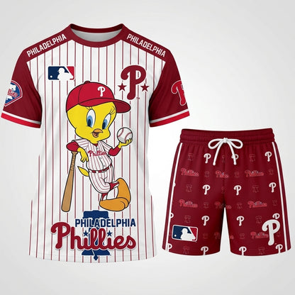All 30 Teams Available-COMBO GIFTS FOR BASEBALL FAN | Sport Fan Set — T-Shirt + Shorts