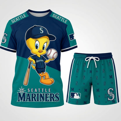 All 30 Teams Available-COMBO GIFTS FOR BASEBALL FAN | Sport Fan Set — T-Shirt + Shorts