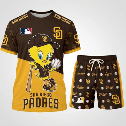 All 30 Teams Available-COMBO GIFTS FOR BASEBALL FAN | Sport Fan Set — T-Shirt + Shorts