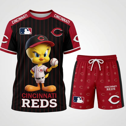 All 30 Teams Available-COMBO GIFTS FOR BASEBALL FAN | Sport Fan Set — T-Shirt + Shorts