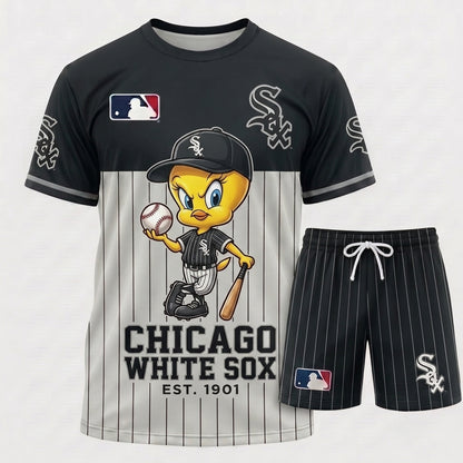 All 30 Teams Available-COMBO GIFTS FOR BASEBALL FAN | Sport Fan Set — T-Shirt + Shorts
