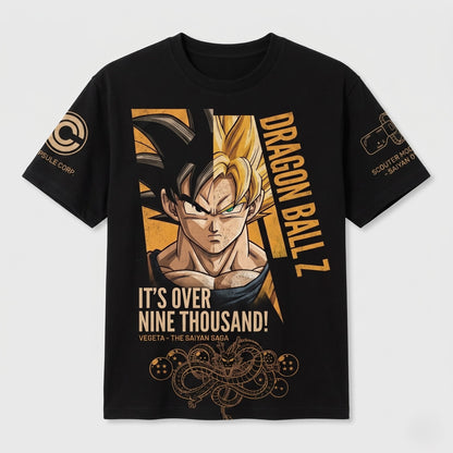 Anime Dragon Ballz Battle Warrior Graphic Shirt, Black Manga Inspired T-Shirt, Sweatshirt & Hoodie, Japanese Streetwear Fan Gift