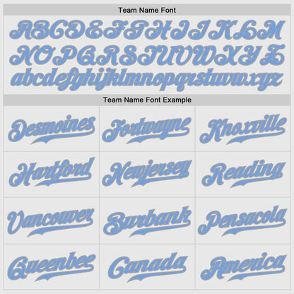 Custom White Navy Pinstripe Light Blue-Gray Authentic Baseball Jersey