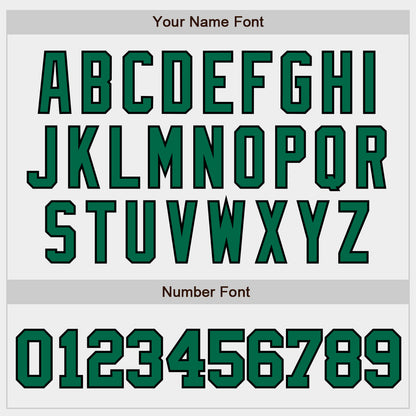 Custom White Kelly Green-Black Authentic Baseball Jersey