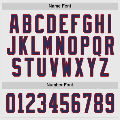 Custom White Navy-Red Hockey Jersey