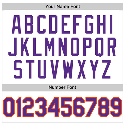Custom White Purple-Orange Performance T-Shirt