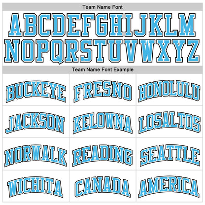 Custom White Black Pinstripe Sky Blue Authentic Basketball Jersey