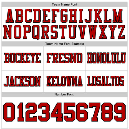 Custom White Red-Black Authentic Football Jersey