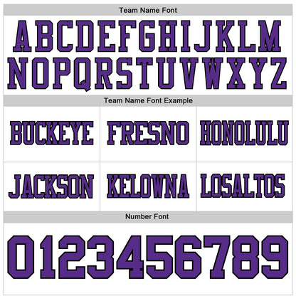 Custom White Purple-Black Authentic Football Jersey