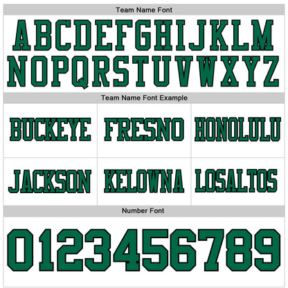 Custom White Kelly Green-Black Authentic Football Jersey