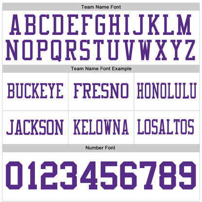 Custom White Purple Authentic Football Jersey