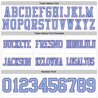 Custom White Light Blue-Purple Authentic Football Jersey