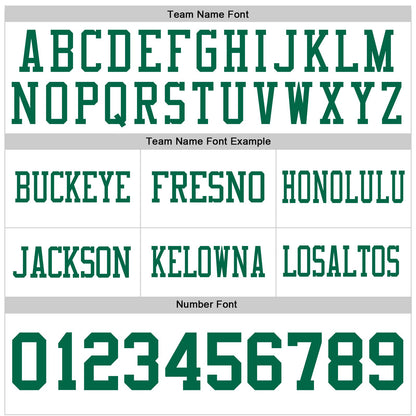 Custom White Kelly Green Authentic Football Jersey