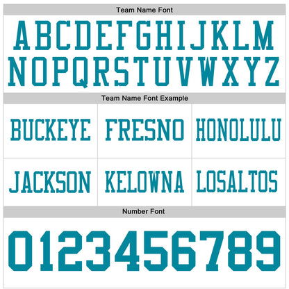 Custom White Teal Authentic Football Jersey