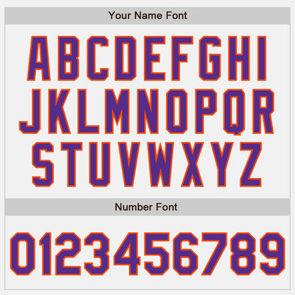 Custom Stitched White Purple-Orange Baseball Pullover Sweatshirt Hoodie