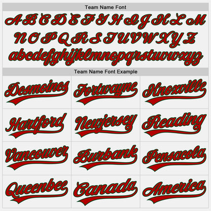 Custom Stitched White Red-Green Baseball Pullover Sweatshirt Hoodie