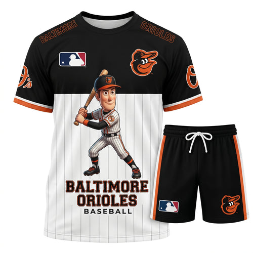All 30 Teams Available-COMBO GIFTS FOR BASEBALL FAN | Sport Fan Set — T-Shirt + Shorts